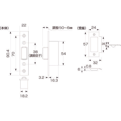 ＭＫ　ステンレス　アジャストゴンベ　９０ｍｍ　ＨＬ　S-320-901　1 個