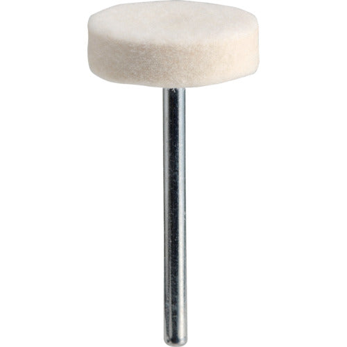 TRUSCO Felt Mini Wheel, Flat, Φ20, For Finishing, White (10 pieces) SF205S-W, 1 box