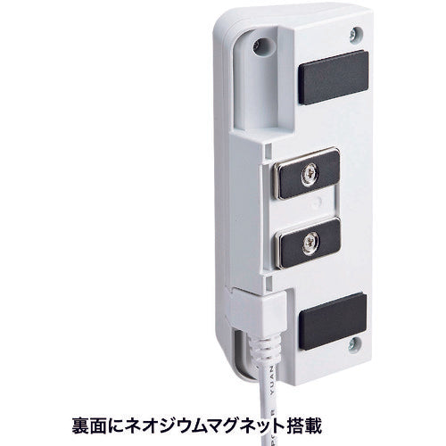 SANWA USB Charger (with magnet) White ACA-IP53W 1 piece