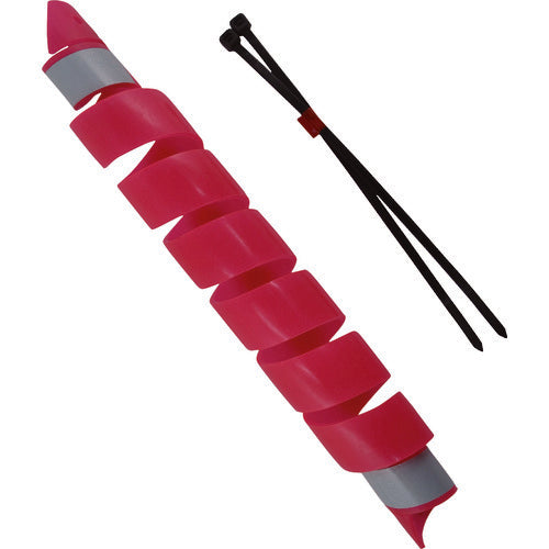 DAIDOHANT Fluorescent Safety Spiral (Fluorescent Safety Sign) Pink 1 piece 10157511 1 piece