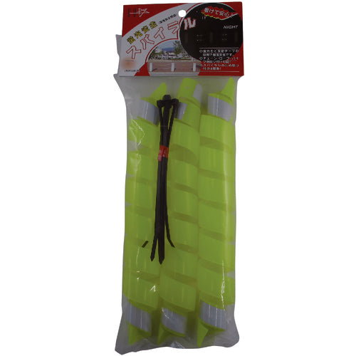DAIDOHANT Fluorescent Safety Spiral (Fluorescent Safety Sign) Yellow 3 Pieces 10157513 1 Bag