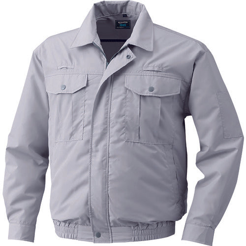 空調服　ポリエステル製フルハーネス仕様空調服［［Ｒ下］］　ウエアのみ　シルバー　ＬＬ　KU9054F-C06-S4　1 着