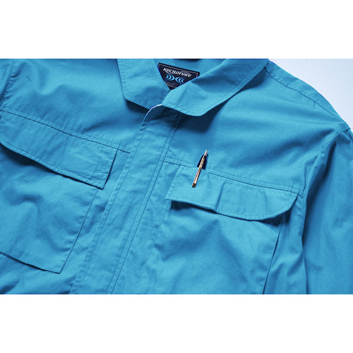 空調服　【今期完売】綿・ポリ混紡脇下マチ付きウェアのみ　サックス　４Ｌ　KU90450-C13-S6　1 着