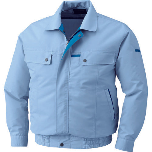 Air-conditioned clothing, cotton/polyester blend, underarm gusseted clothing only, sax, LL, KU90450-C13-S4, 1 unit