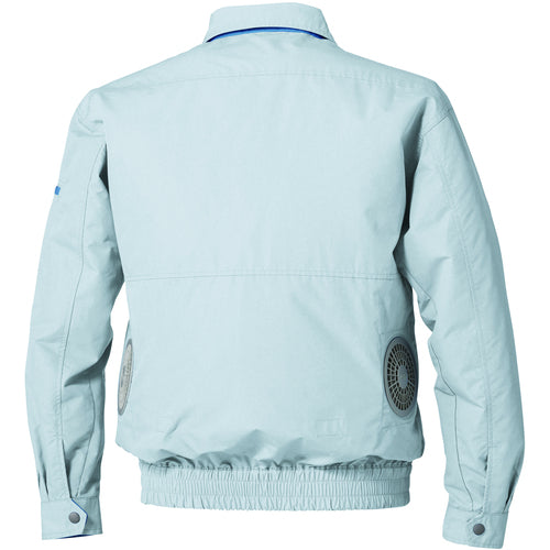 Air-conditioned clothing, cotton/polyester blend air-conditioned clothing with underarm gussets [R under], clothing only, silver, L, KU90450-C06-S3, 1 unit