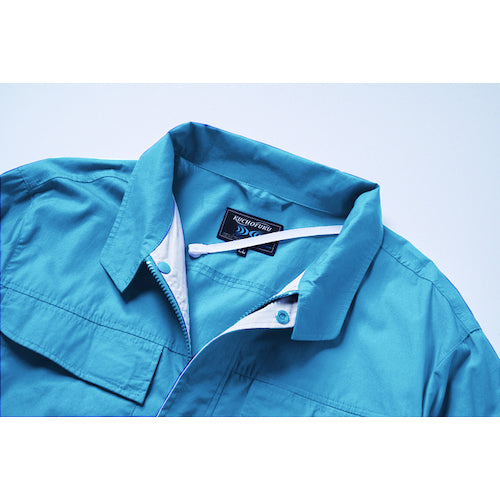 Air-conditioned clothing, cotton/polyester blend air-conditioned clothing with underarm gussets [R under], clothing only, silver, L, KU90450-C06-S3, 1 unit