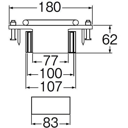 SANEI Floor flange H800-8 1 piece