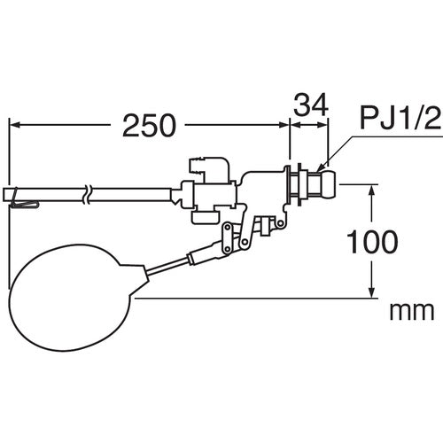 ＳＡＮＥＩ　万能ロータンクボールタップ　PV46-3S-13　1 個