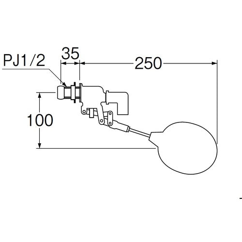 SANEI Low Tank Ball Tap V45-13 1 pc