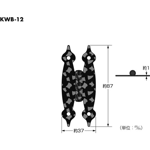 光　ウエスタン蝶番　蝶型　KWB-12　1 PK