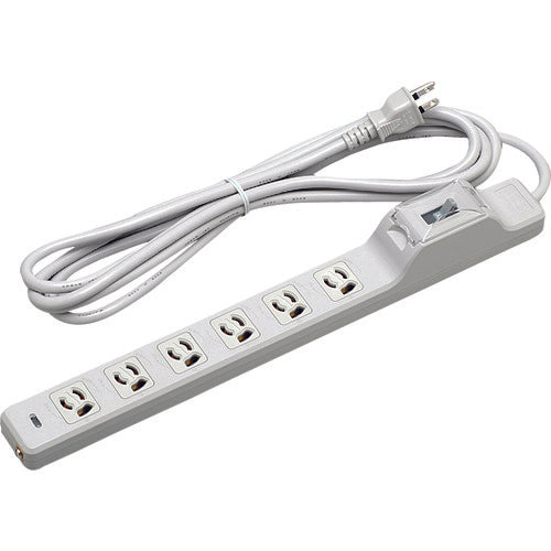 Meiko 15A Safety Breaker OA Grounding Strip with 6 Outlets, 3m Cord, MR7632TJ3, 1 Piece