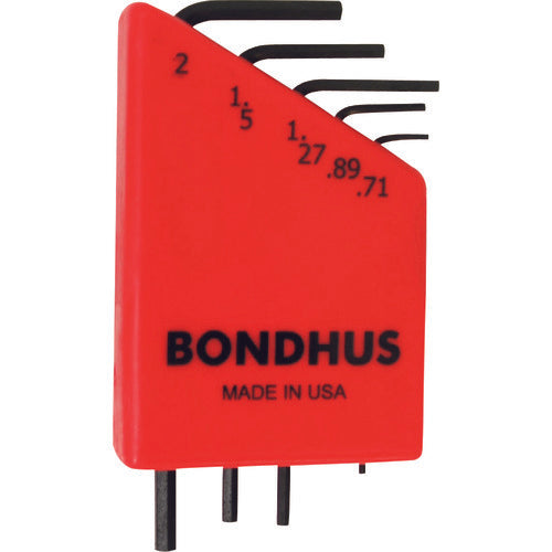 ＢＯＮＤＨＵＳ　精密六角レンチセット　５本組（０．７１−２ｍｍ）　HLX5MS　1 Ｓ