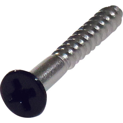 DAIDOHANT Screw Color Stainless Steel Wood Screw Countersunk Head 2.4 x 16 Black (16 Pieces) 10179101 1 PK