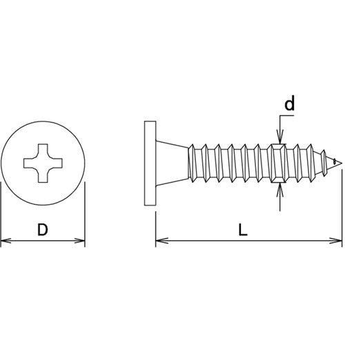 ＤＡＩＤОＨＡＮＴ　ネジカラー　ステンレス低頭タッピング　４ｘ３０白（８本）　10179160　1 PK