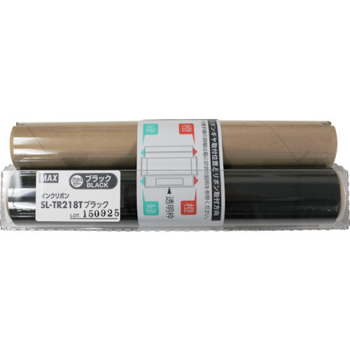 ＭＡＸ　ビーポップ　ＣＰＭ−２００用プロセスカラーインクリボン（詰替用）ＳＬ−ＴＲ２１８Ｔブラック　５０ｍ巻　SL-TR218T　1 個