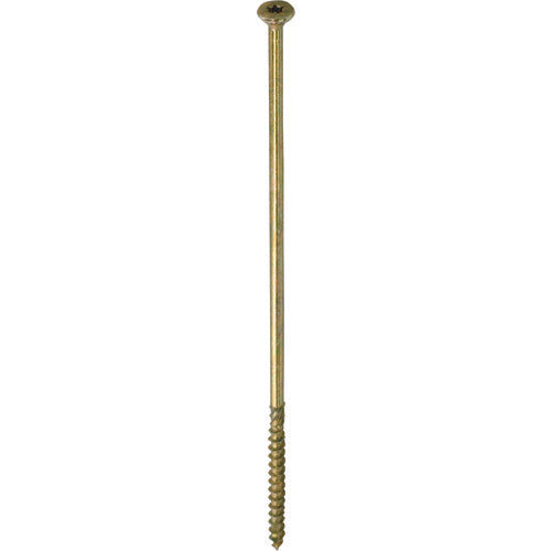 DAIDOHANT VP Wood Long Screws, Half Screws, Flat Head, 8 x 290, Chromate, 10 Pieces, 10175465, 1 Bag