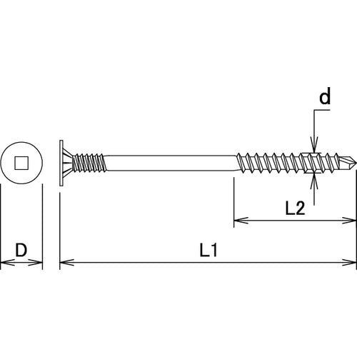 DAIDOHANT VP Premier Insulation Screws, Non-Chrome Rusparts, 6.0 x 180, Approx. 5 Pieces, 10175212, 1 Bag