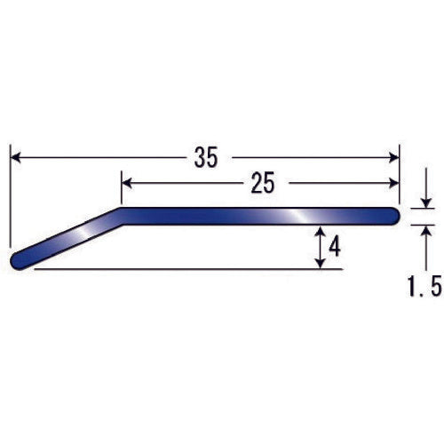 ASSIST He-shaped clamp, floor metal fitting 20-102A, no holes, stainless steel, 1/2 standard length 2.00m, 20-102A14H, 1 piece