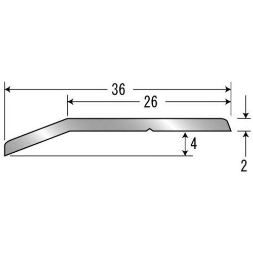 ＡＳＳＩＳＴ　床金物２０−１１２ＡＧＢヘの字押え　穴なし　アルミブロンズ　１／２定尺２．００Ｍ　20-112AGB14H　1 本