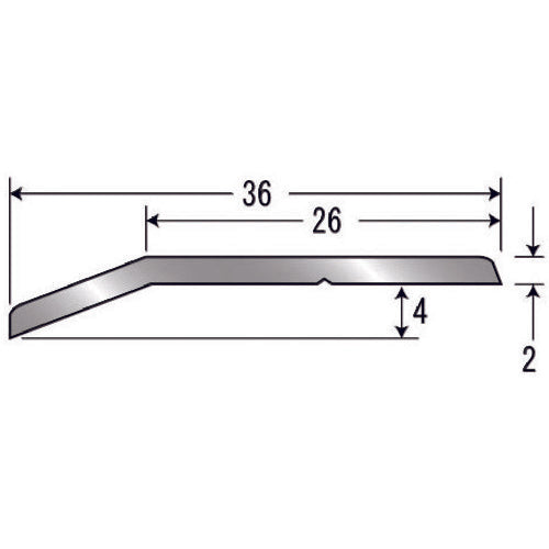 ＡＳＳＩＳＴ　床金物２０−１１２ＡＧＢヘの字押え　穴なし　アルミブロンズ　１／２定尺２．００Ｍ　20-112AGB14H　1 本