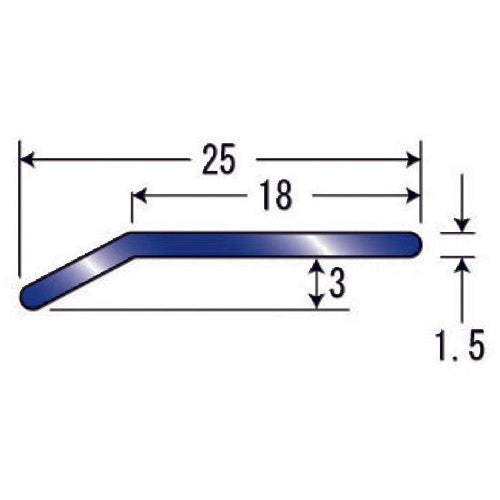 ASSIST He-shaped clamp, floor metal fitting 20-101, no holes, stainless steel, 1/2 standard length 2.00m, 20-10114H, 1 piece