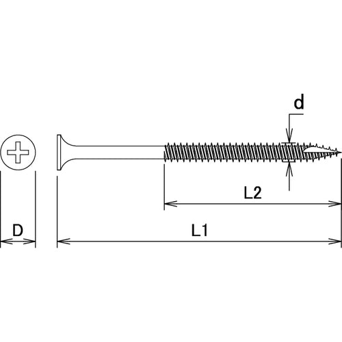 ＤＡＩＤОＨＡＮＴ　万能パワービス　ラッパ頭　４．２Ｘ３８　（約１４５０本入）　00045901　1 箱