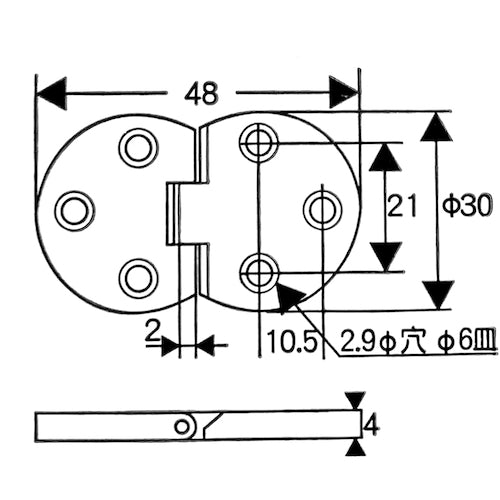 WAKI Drop Hinge VF-120 GB VF-120 1 PK