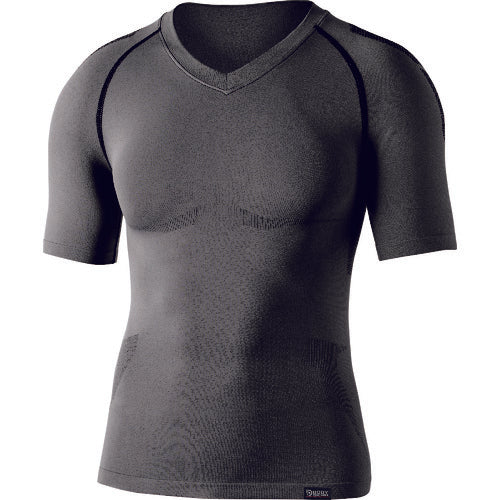 Otafuku BT Dual Cross Short Sleeve V-Neck Shirt Gray/Black S~M JW-591-39-S~M 1 unit