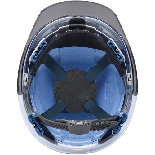 Midori Anzen Helmet with ID Case (with Wide Shield) SC-19PCLS-ID RA3 Alpha White/Smoke SC-19PCLS-ID-RA3-ALPHA-W/S 1 pc