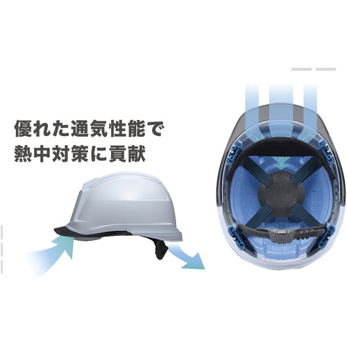 Midori Anzen Helmet with ID Case (with Wide Shield) SC-19PCLS-ID RA3 Alpha White/Smoke SC-19PCLS-ID-RA3-ALPHA-W/S 1 pc