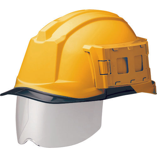 ミドリ安全　ＩＤケース付ヘルメット（ワイドシールド付）　ＳＣ−１９ＰＣＬＳ−ＩＤ　ＲＡ３　α　イエロー／スモーク　SC-19PCLS-ID-RA3-ALPHA-Y/S　1 個