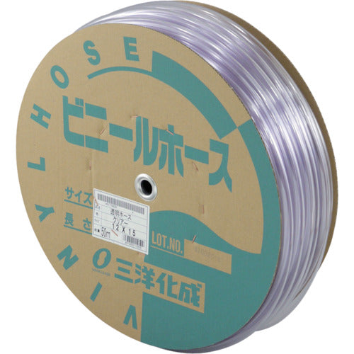 Sanyo Transparent Hose 12x15 50m Drum Roll TM-1215D50T 1 Roll