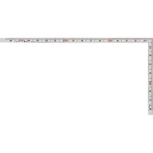 Shinwa Curved Ruler Same Thickness White 1 shaku 6 sun/50 cm Combined Scale Masterpiece 11107 1 piece