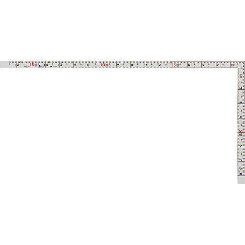 シンワ　曲尺同厚　ホワイト　１尺６寸／５０ｃｍ　併用目盛　名作　11107　1 本