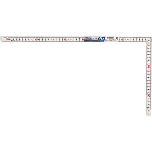 Shinwa Curved Ruler Same Thickness White 50cm/1 shaku 6 sun Combined Scale Masterpiece 11106 1 piece