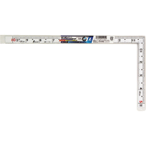 Shinwa Curved Ruler Same Thickness White 1 shaku/30 cm Combined Scale ...
