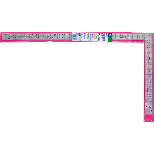 シンワ　曲尺中金普及型　ステン　６０×３０ｃｍ　表裏同目　８段目盛　63413　1 本
