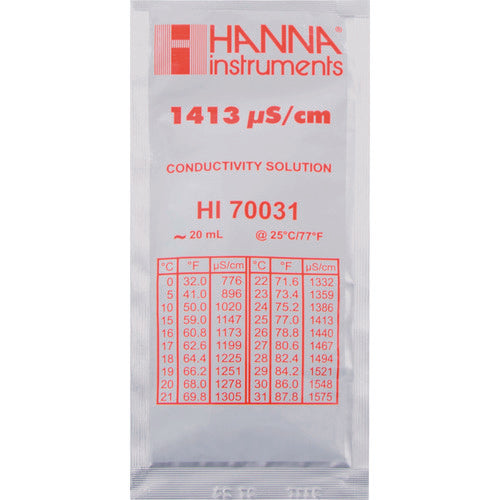 シンワ　標準液＿導電率校正用＿１４１３μＳ／ｃｍ＿６袋入　73035　1 組