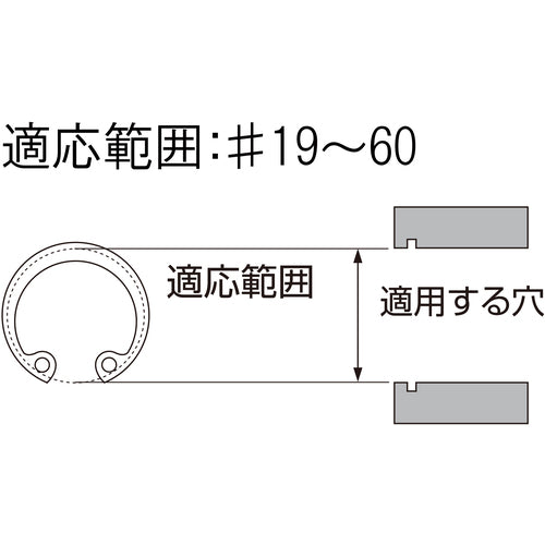 ＥＮＧＩＮＥＥＲ　スナップリングプライヤー　PZ-19　1 丁