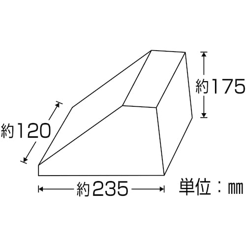 녹십자 타이어 스토퍼 대형차용(10t차량) 타이어 스토퍼 3 H175×W120×D270mm 합성 고무제 120003 1개