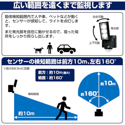 ＥＬＰＡ　乾電池式センサーライト１灯　ESL-311DC　1 個