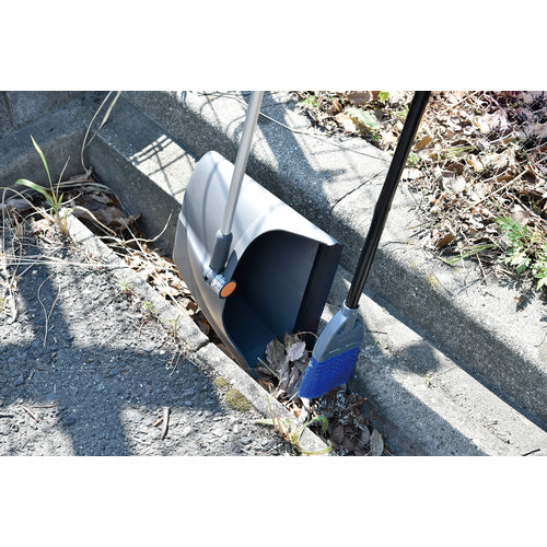 Midori Juji 2-Way Dustpan, Dark Gray, TWT-DGL, Total Length: 660/678mm, Width: 272/121, Made of Polypropylene, 146151, 1 pc