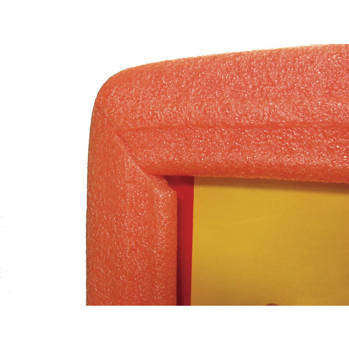 녹십자 공사 간판용 커버 오렌지 2개 1조(왼쪽 프레임용×1개, 오른쪽 프레임용×1개) PKK-YR 길이: 1700mm 유효폭: 10~40mm 폴리에틸렌제 129036 1조