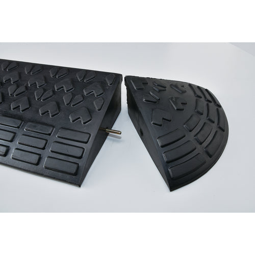 Midori Juji 95mm step plate, straight type, black, Load Up 6010, H95 x W600 x D250mm, made from recycled rubber, 121025, 1 piece