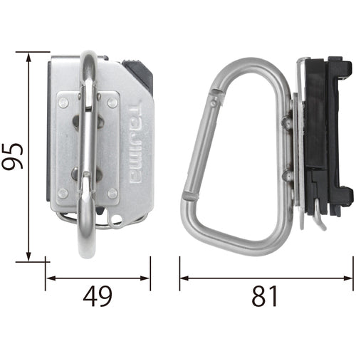 Tajima Detachable Tool Holder Stainless Steel Carabiner Small SFKHS-CS 1 pc