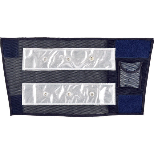 緑十字　ＬＥＤ脚絆　紺メッシュ地／赤ＬＥＤ／白反射　ＬＥＤ脚絆−１　フリーサイズ（面ファスナー付き）　242006　1 枚