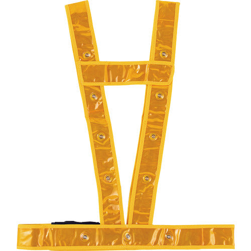 緑十字　ＬＥＤ安全反射ベスト　黄地／白ＬＥＤ／金反射　ＬＥＤタスキ型ベスト−ＧＷ　フリーサイズ（サイズ調整可能）　238025　1 着