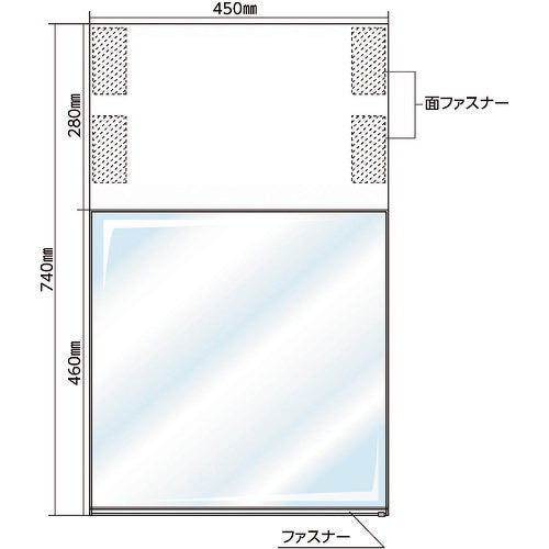 緑十字　フリーポケット式吊り下げ標識（本体）　両面表示タイプ　ＴＳ−Ｒ　表示部：４６０×４５０ｍｍ　ターポリン・ＰＶＣ　シート別売　100031　1 枚