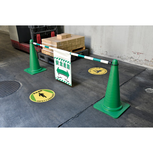 緑十字　フリーポケット式吊り下げ標識（本体）　両面表示タイプ　ＴＳ−Ｒ　表示部：４６０×４５０ｍｍ　ターポリン・ＰＶＣ　シート別売　100031　1 枚
