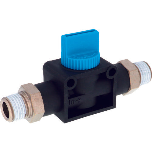 PISCO Hand Valve Nipple 3-way Valve Tube R1/4 Output R1/4 HV02-02 1 pc